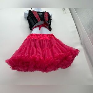 VTG 1960 Full Crinoline Square Dance Rockabilly Petticoat Pink Sz S Slip Skirt